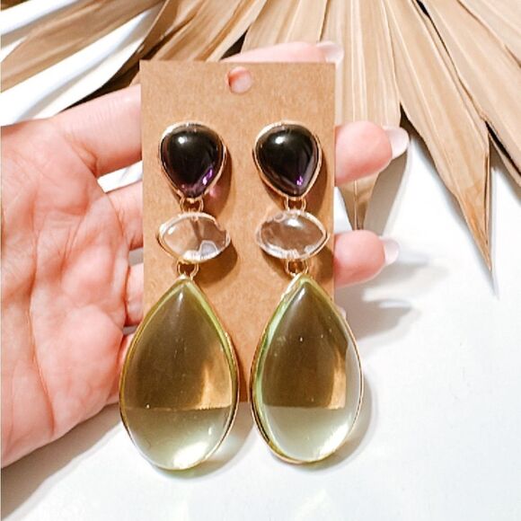 Crystal drop earrings S760 - Picture 3 of 6